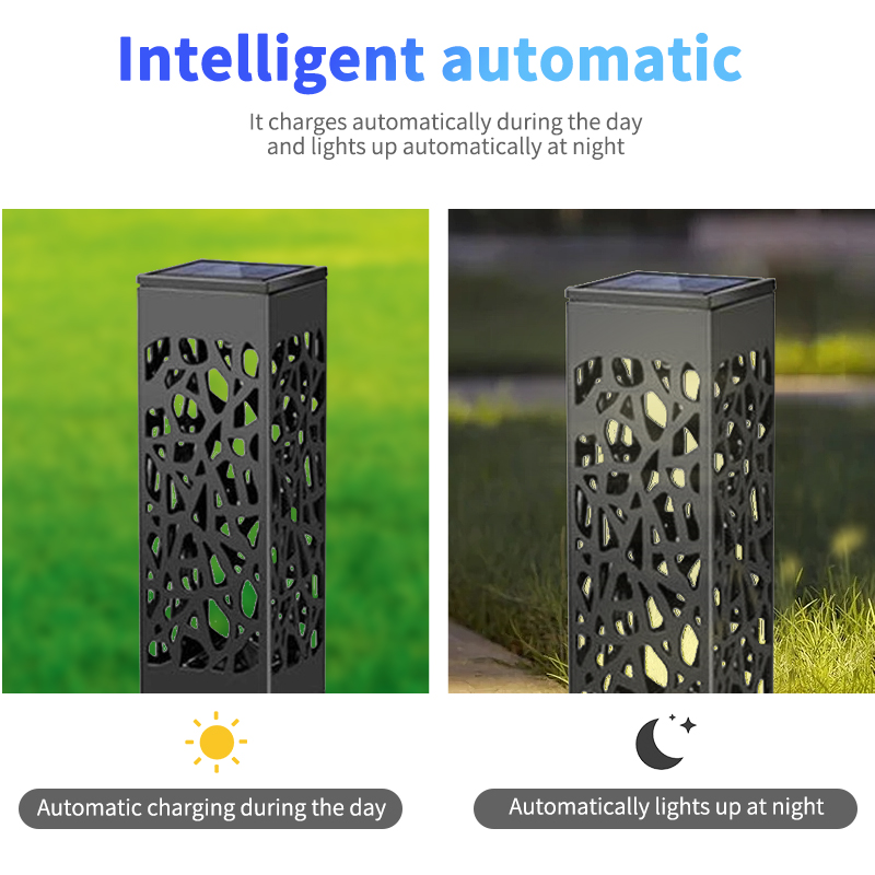 Luzes solares inteligentes com painel e bateria