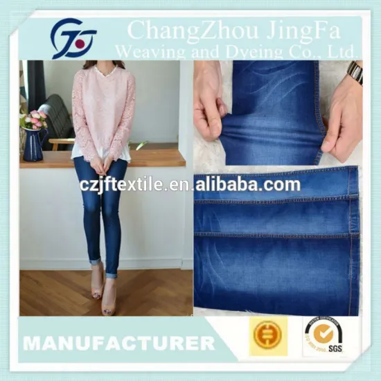 JF-V1145 cotton spandex thin denim fabric dyed for clothing