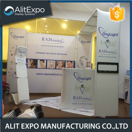 Foldable lightweight trade show expo display booth