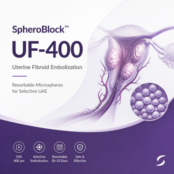 Microsphère médicale d'embolisation des fibromes utérins