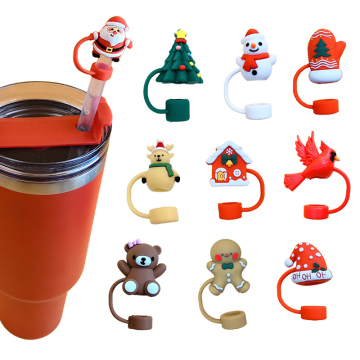 Christmas-Themed Drinking Straw Covers and Accessories