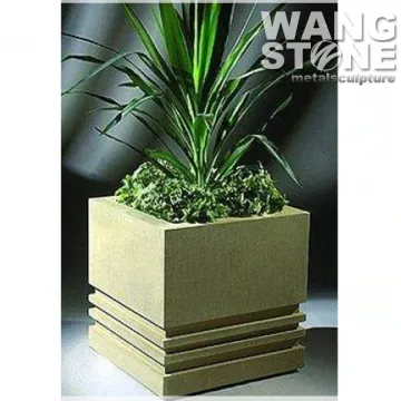 Outdoor Garden Rectangular Stone Flower Pots
