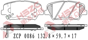 FMSI D1432 car ceramic brake pad for Hyundai