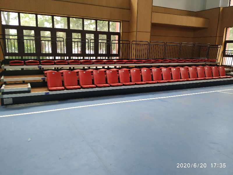 Front Mounted Folded Telescopic Bleachers Stadium Seat Stadium Chair3