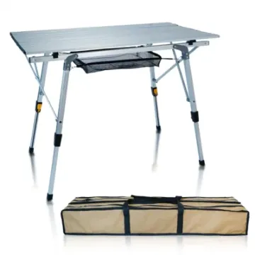 Aluminum Folding Outdoor Beach Picnic Backyards BBQ Party Silver Camping Table
