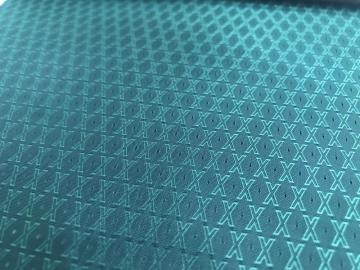 Doublure jacquard en vert X Letter