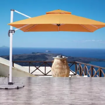 Windproof Large Garden Cantilever Umbrella 3x3 for Outdoor Sunshade