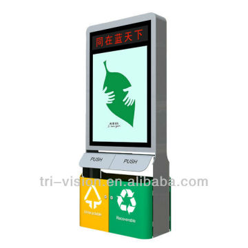 outdoor poster static advertising with led dustbin lightbox