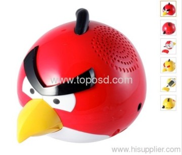 Hot Sell New Product Angry Bird Speaker Cut Gift Speaker With Usb Tf Card Fm For Mobile Computer 