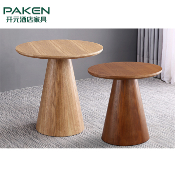 Luxury Wooden Round Coffee Table for Hotels and Restaurants