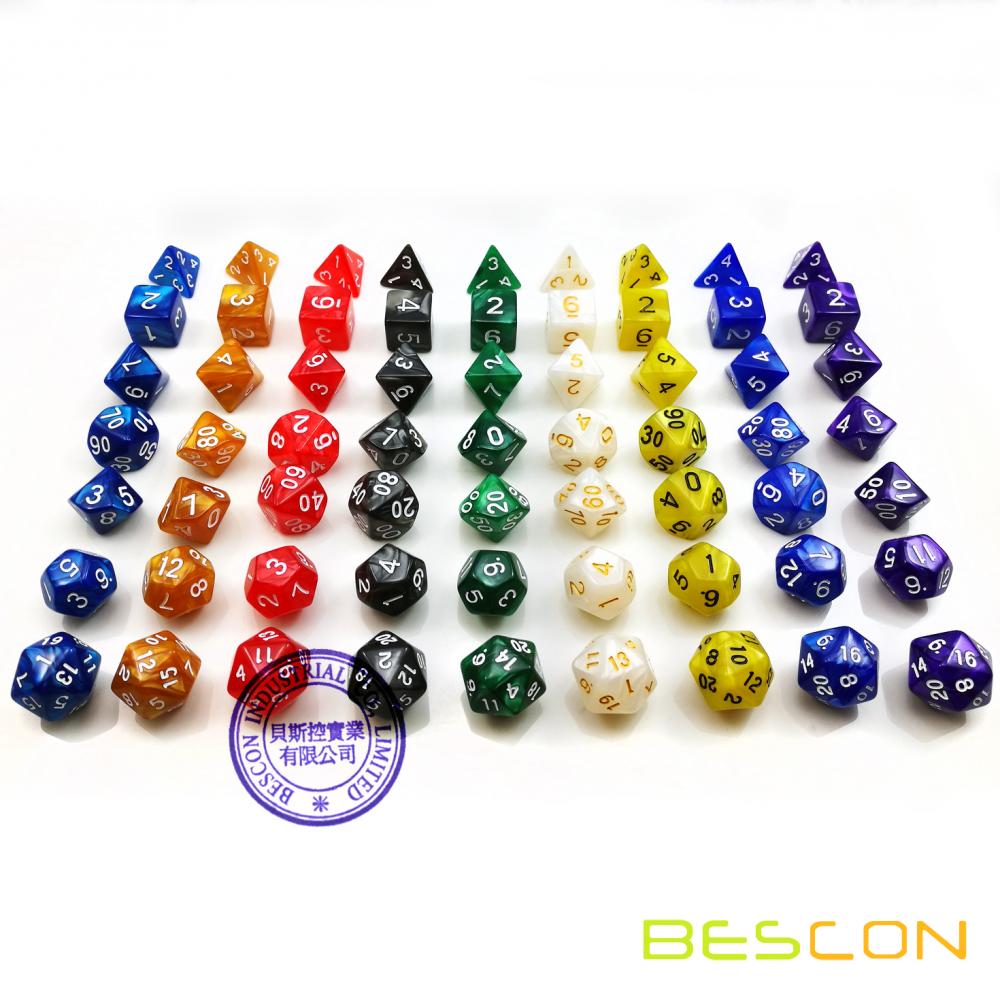 Marble Polyhedral Dice Set For Tabletop Rpg Adventure Games 1