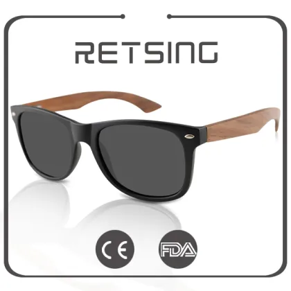 Revo mirror high quality handmade bamboo sun glasses