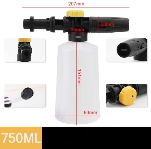 Soap Foam Cannon with Adjustable Foam Spray Nozzle