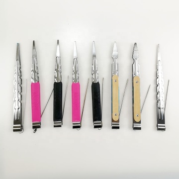 China factory wholesale 11.5cm 15 cm 22cm metal sheesha chicha narguile accessories shisha hookah charcoal tweezers hookah tongs