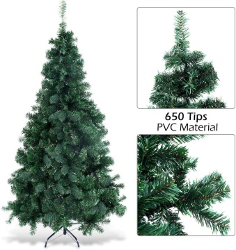 Customizable LED Artificial PVC Green Christmas Tree - 4ft to 6ft