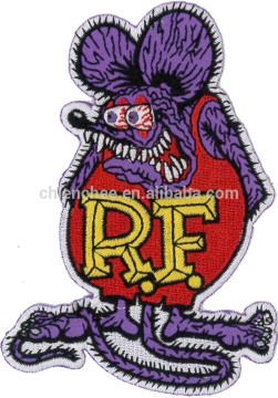 Embroidery Patches - Glue Backing Colorful RAT for Clothing