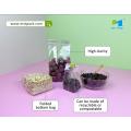 Wholesale Custom 100% Biodegradable PLA Folding Clear Flat Bottom Gusset Cellophane Bags