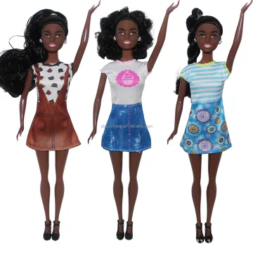 IN STOCK: 11.5-inch African Black 30cm Dolls with Various Optional Toy Accessories for Children