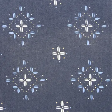 Small Flower Printing Dark Rayon Plain Fabric