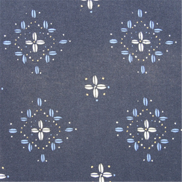 Liten blommatryck Dark Rayon Plain Fabric