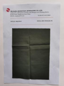 100% Polyester 290t Pongee pu