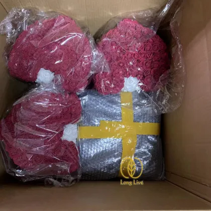 40cm Rose Bear Heart Teddy Bear - Valentine's Day Gift