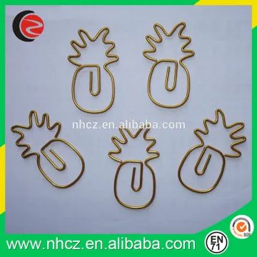 High quality gold color pineapple shaped paper clips