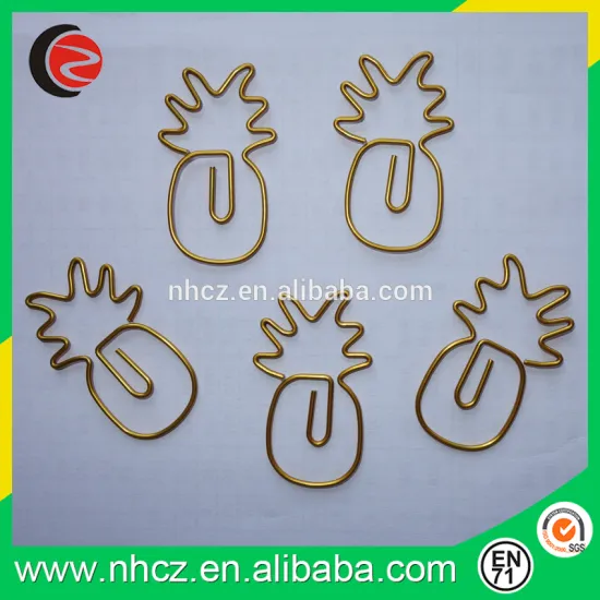 High quality gold color pineapple shaped paper clips