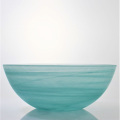 Green Colored Cloudy Frosted Thickened Glass Salad Bowl