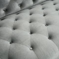 Alta calidad personalizado de lujo largo seafed soft tufted gris sofá chesterfield para sala de estar