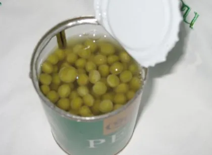 canned green peas