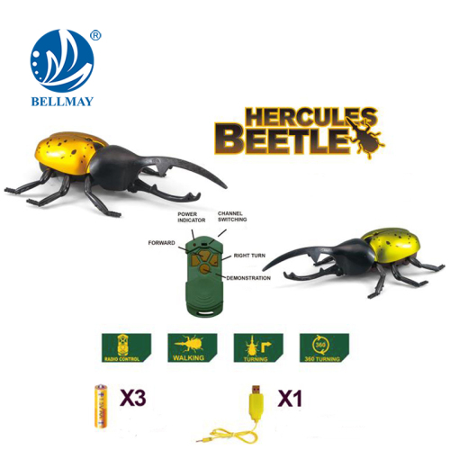 Rc hercules kumbang, mainan serangga RC, mainan hewan rc