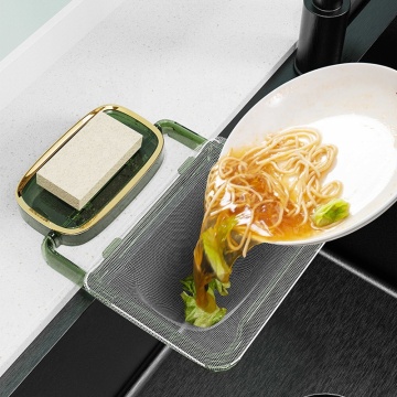 Folding Drain Rack for Kitchen Sink: Tool and Gadget Storage Drying Rack