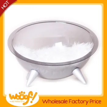 Hot selling pet dog products high quality acrylic dog house shaped donation box
