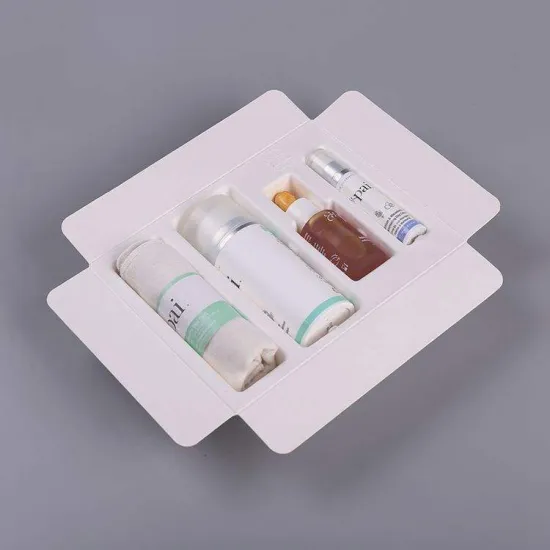 Sugarcane Bagasse Pulp Molded Cosmetics Paper Tray Packaging
