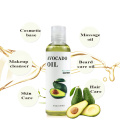 Forneça rótulo de abacate a granel a granel prensado com alimentos de abacate puro para cabelos