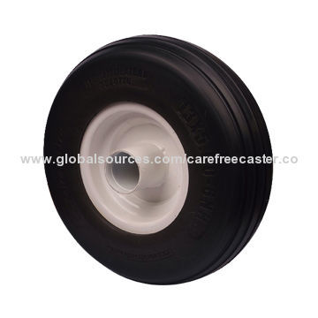 Classic black PU foamed lawn mower tire