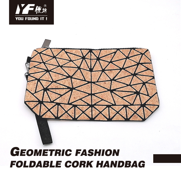 Bolso de mano fasion de corcho geométrico personalizado