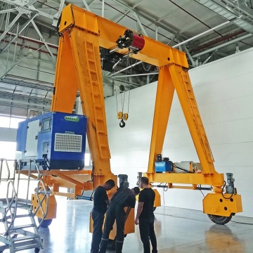 10T Outdoor Trackless Rubber Tyre Mobile Gantry Crane Workshop