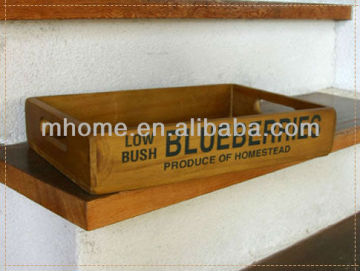 Rustic wood storage plate