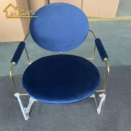 Gemma Leather Dining Armchair with Gold Legs