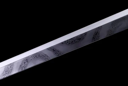 Tang Dynasty Sword Tang Dao White Copper Carving