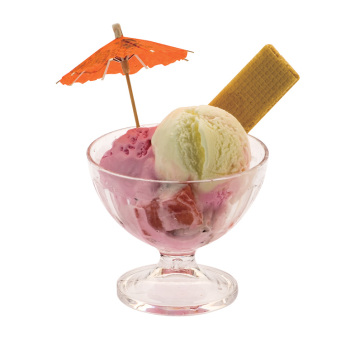 Cuccio di sundae riutilizzabili in plastica trasparente 200 ml per dessert di gelato all'aperto