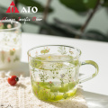 ATO Grass Pattern Borosilicate Glass Milk Coffee Cup