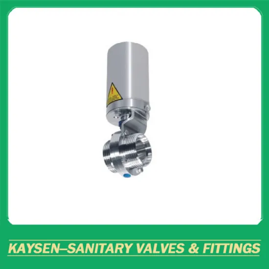 DIN Sanitary Pneumatic Butterfly Valves threaded