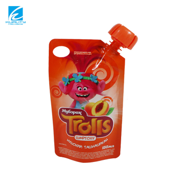 Custom Printed Eco-Friendly Standing Plastic Juice Packaging Bags