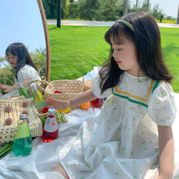 Vestido casual de menina de verão