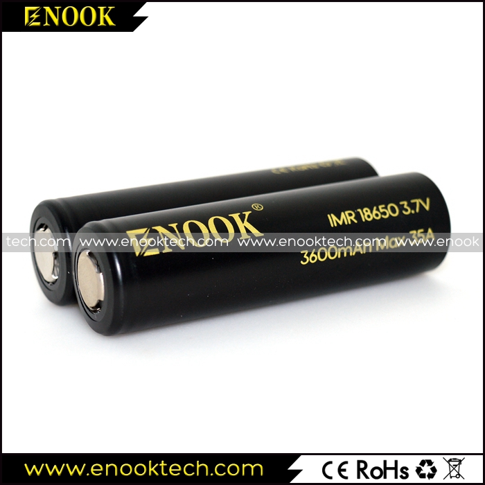 Enook 3600mah Rechargeable Battery 18650 Cell