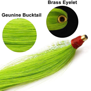 Bucktail Slide Teaser for Saltwater Fishing: Striped Bass, Flounder, Fluke