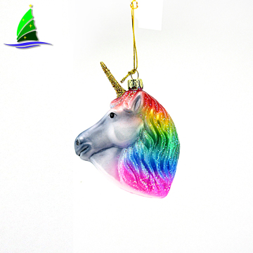 Holidays Colorful Unicorn Whale Ornament